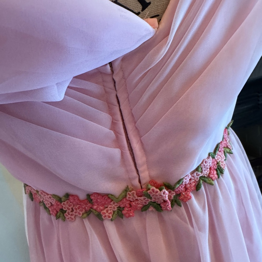 Vintage Pink Lorrie Deb San Francisco Formal Prom Bridal Dress Long Sleeveless - Picture 7 of 12